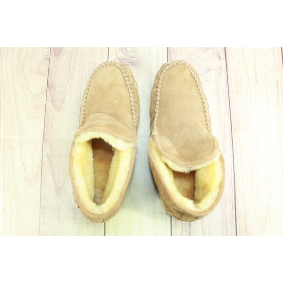 LL Bean Wicked Good Slippers Boot Moc Suede Brown Size 11 Wide - Picture 8 of 9